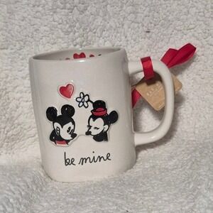 Rae Dunn Disney Mickey Minnie Mouse Be Mine Mug